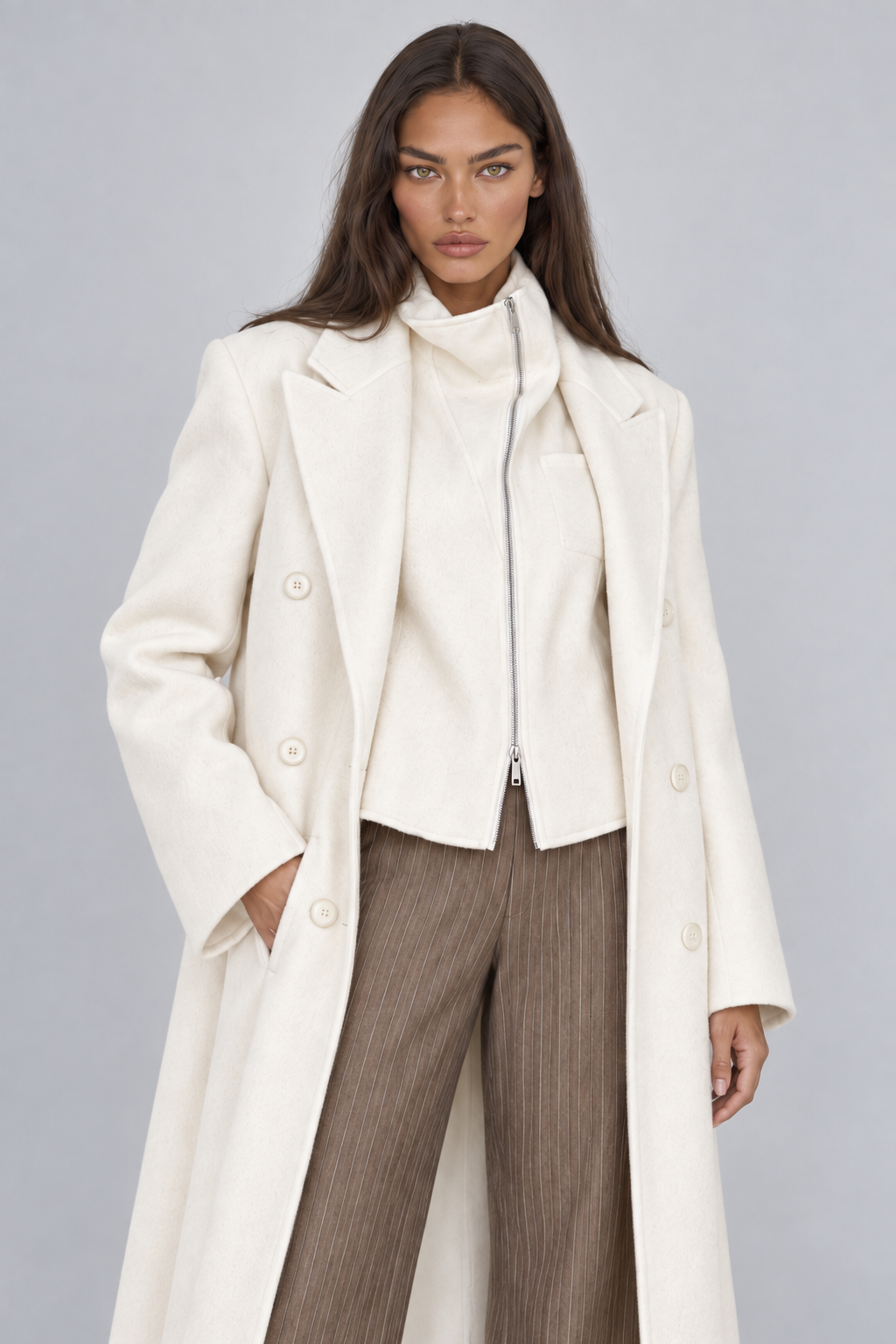 Alvéra Two-Piece Wool Coat Set