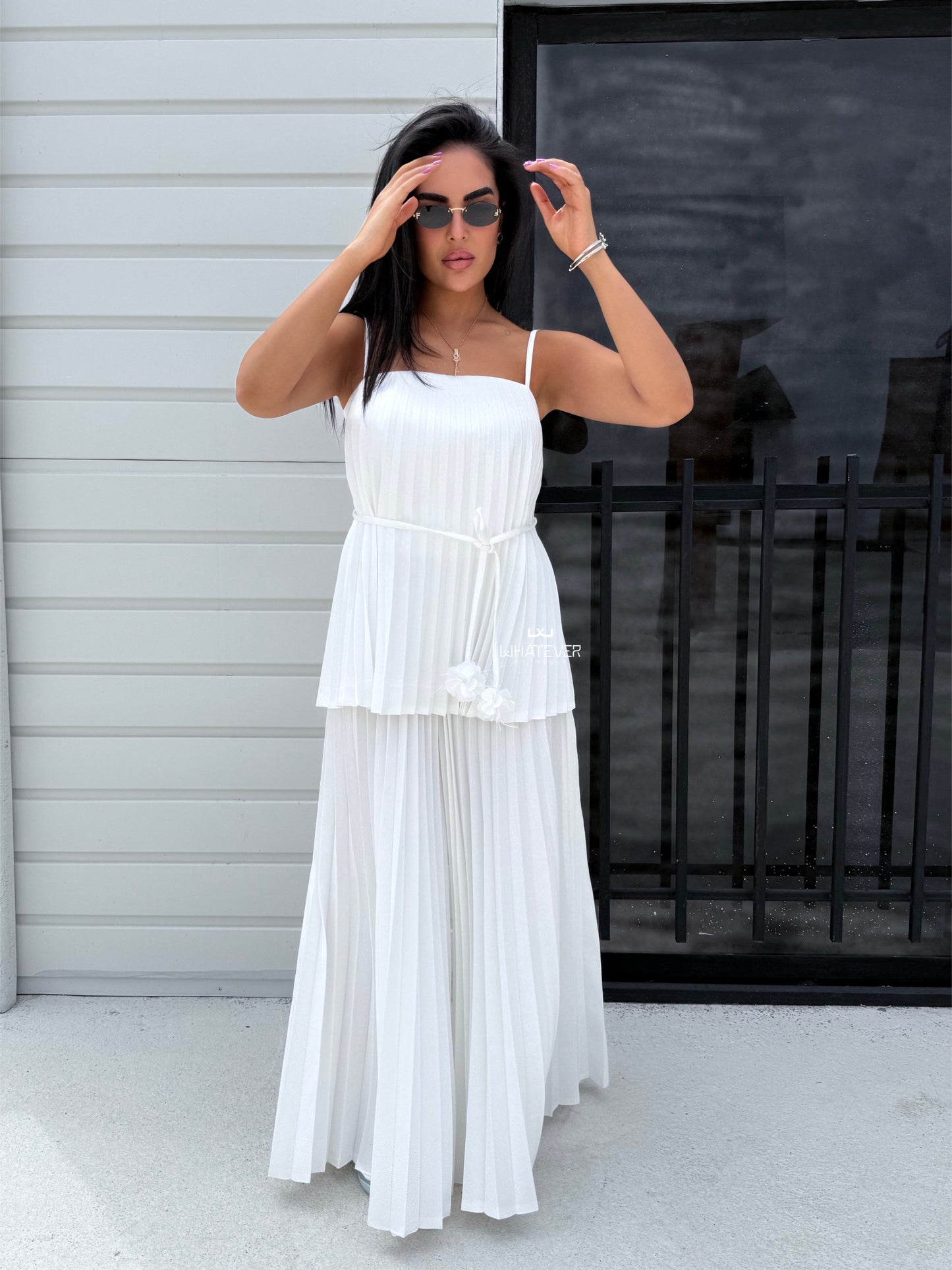 NAIA Two-Piece Pleated Set