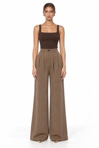 Café Brown Pinstripe