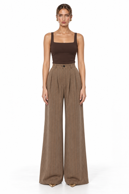 Pinstripe Trench Pants