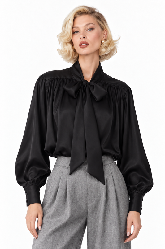 ELARA BOW BLOUSE