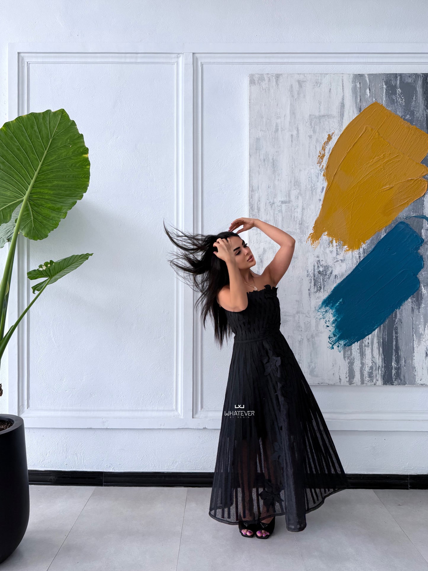 Astra Strapless Floral Appliqué Gown