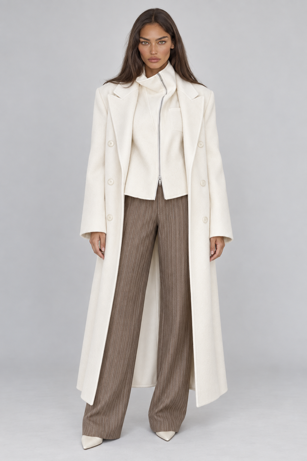 Alvéra Two-Piece Wool Coat Set