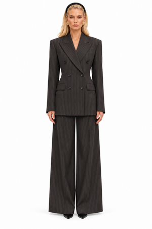 Charcoal Grey Pinstripe