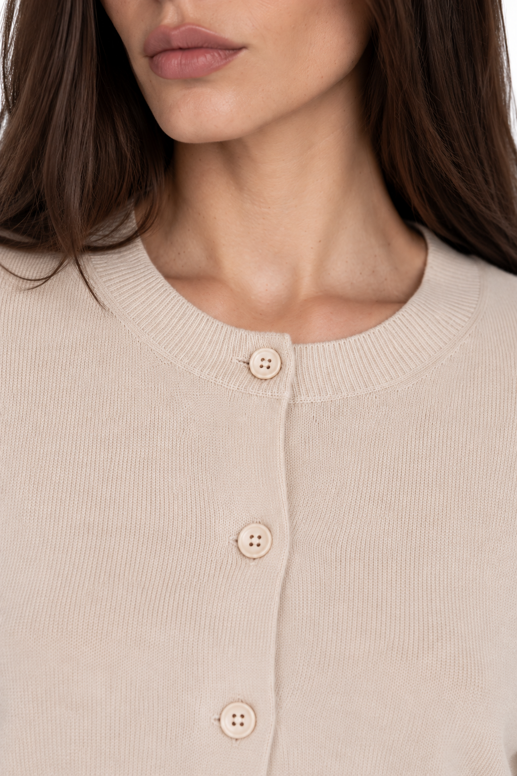 Gilet en tricot à pompons
