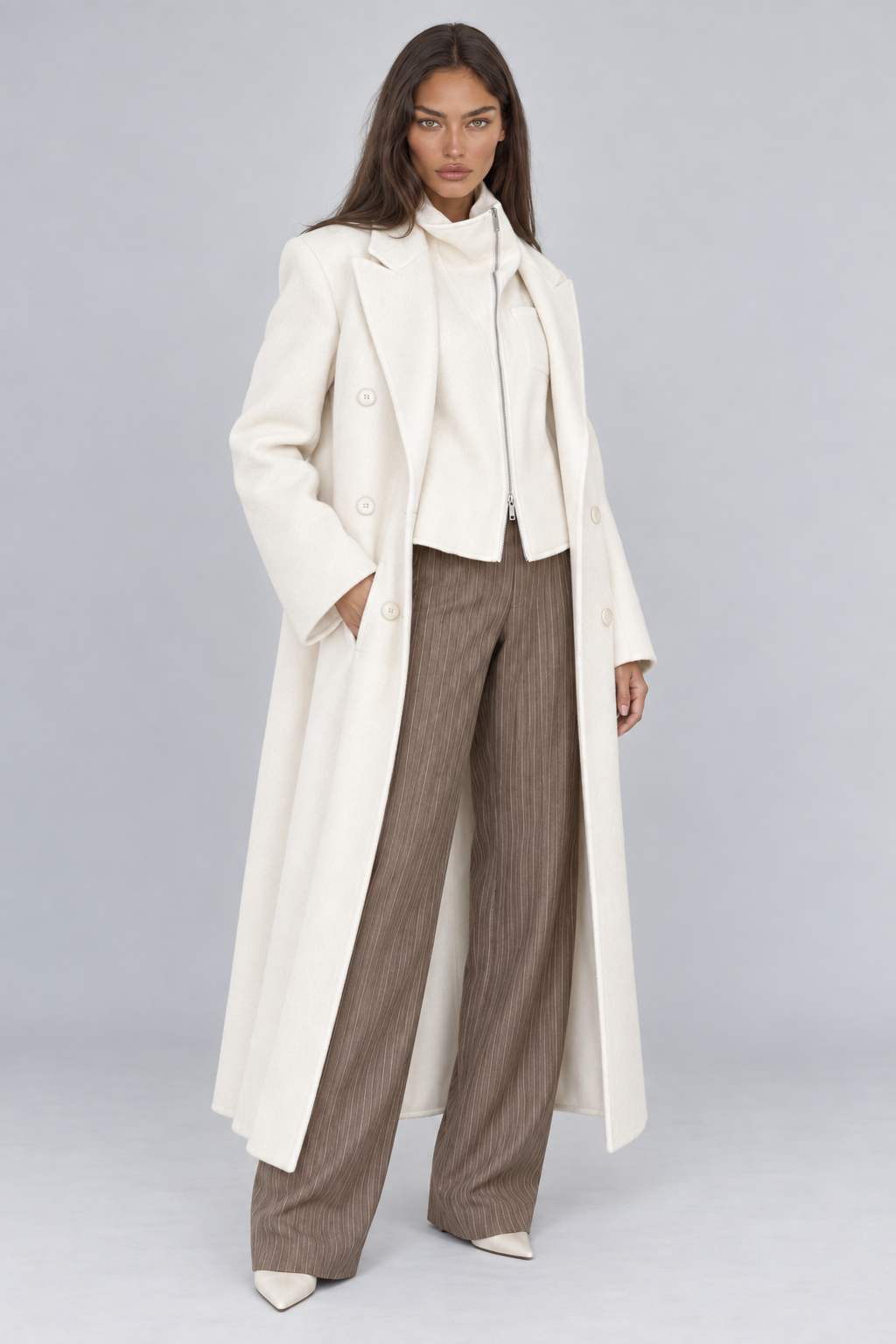 Alvéra Two-Piece Wool Coat Set