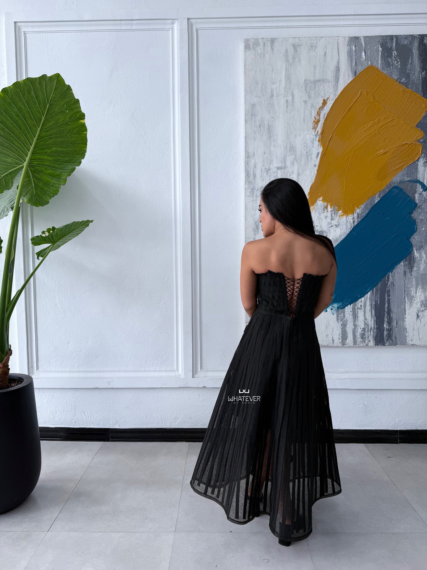 Astra Strapless Floral Appliqué Gown