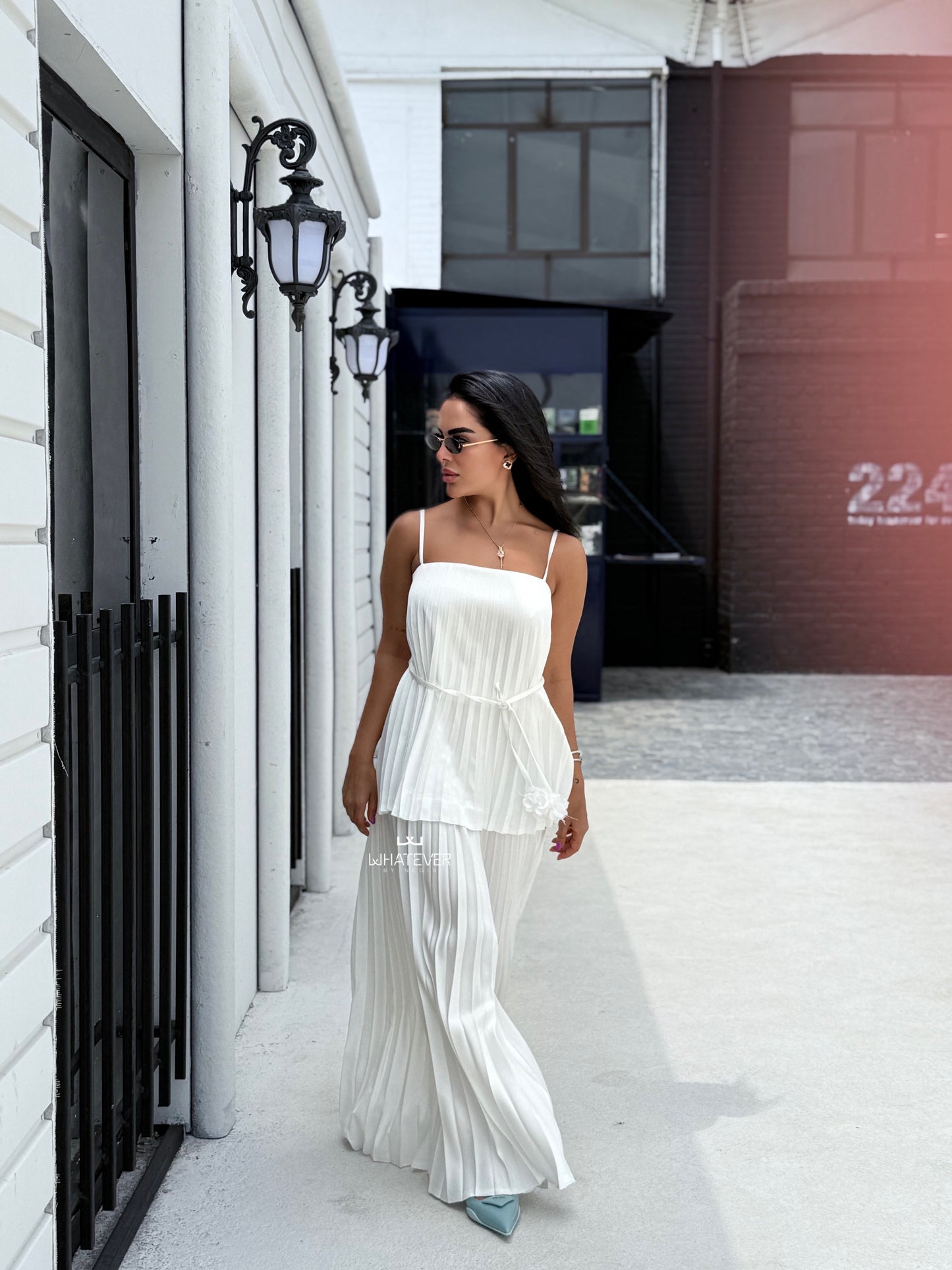 NAIA Two-Piece Pleated Set